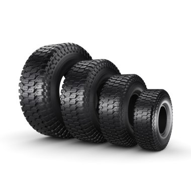 3D render kamyon lastikleri