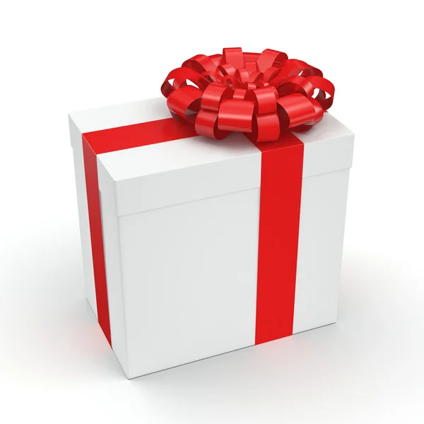 Representación 3D Caja de regalo blanca —  Fotos de Stock