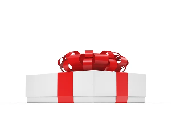 Representación 3D Caja de regalo blanca — Foto de Stock