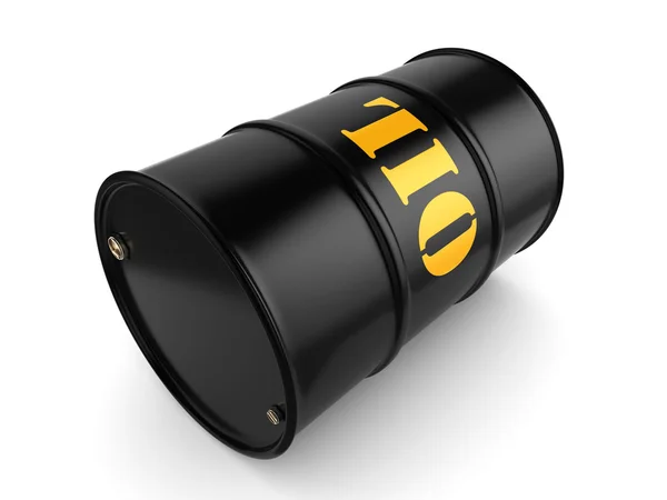 3D рендеринг Black oil barrel — стоковое фото