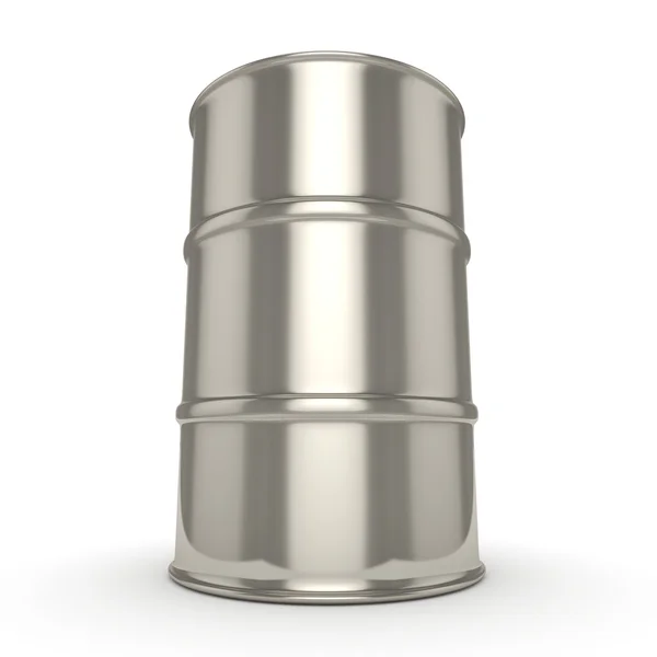 3D rendering Shiny chrome barrel — Stock Photo, Image