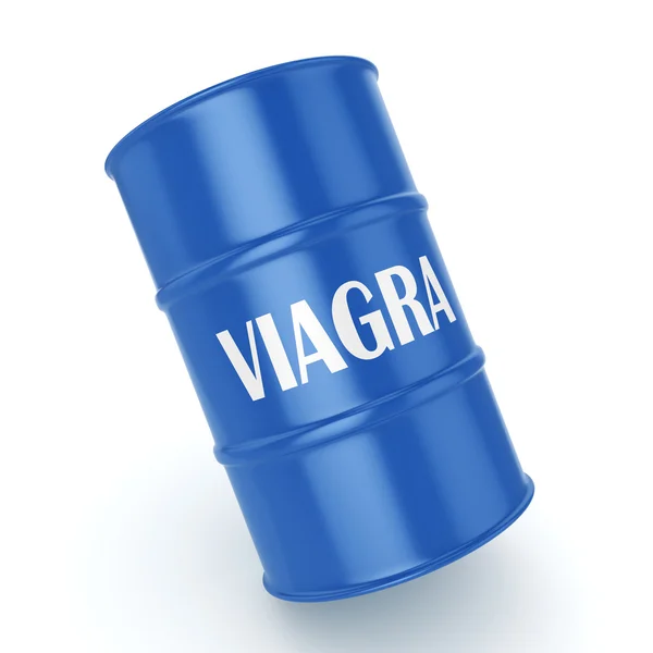 3D rendering Viagra Blue Barrel — Stock Photo, Image