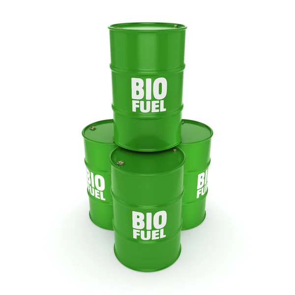 Barriles de representación 3D de biocarburantes —  Fotos de Stock