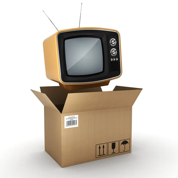 3D rendering old tv — Stock Photo, Image