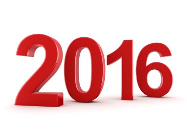 3D render 2016 yeni yıl basamak