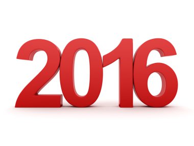 3D render 2016 yeni yıl basamak