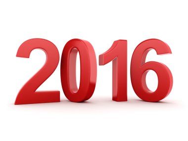 3D render 2016 yeni yıl basamak