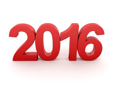 3D render 2016 yeni yıl basamak