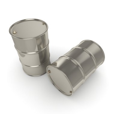 3D render birçok varil krom