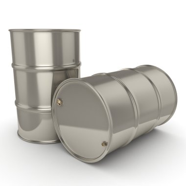 3D render birçok varil krom