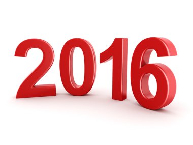 3D render 2016 yeni yıl basamak