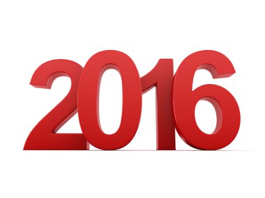 3D render 2016 yeni yıl basamak