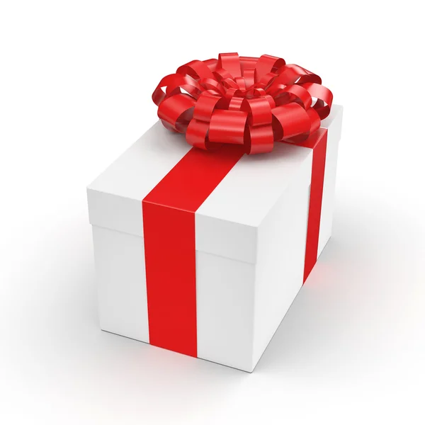 3D rendering White gift box — Stock Photo, Image