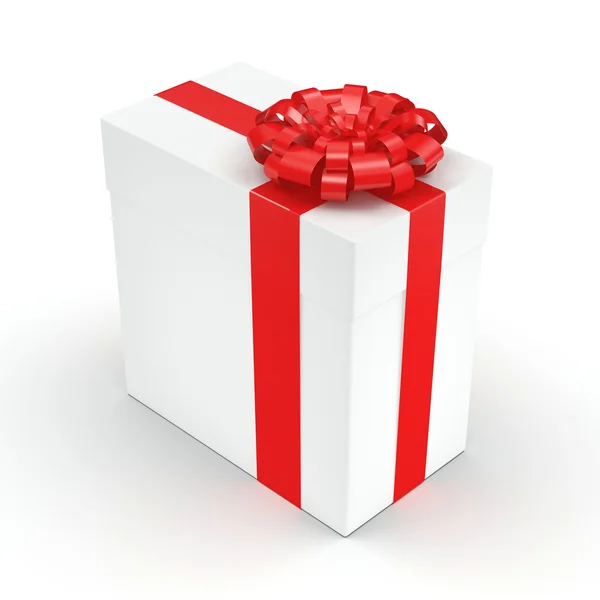 3D rendering White gift box — Stock Photo, Image