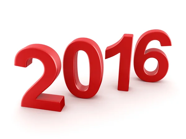 3D rendering 2016 Nieuwjaar cijfers — Stockfoto