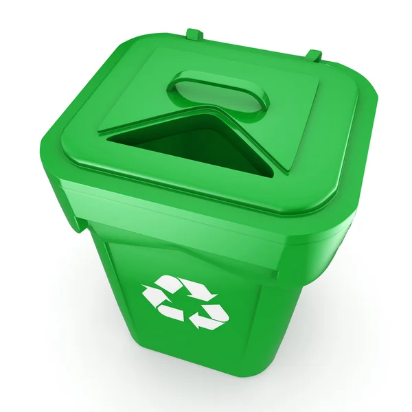 3D-Rendering grüne Recycling-Tonne — Stockfoto