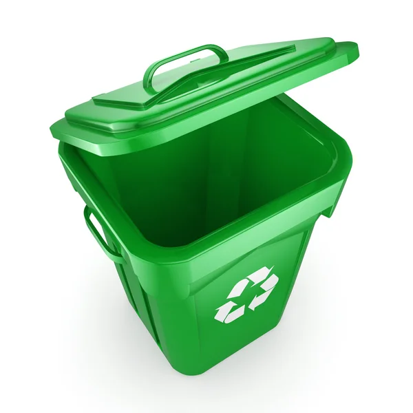 3D-Rendering grüne Recycling-Tonne — Stockfoto