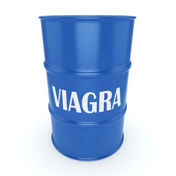 Renderowania 3D Viagra niebieskiego beczki — Zdjęcie stockowe