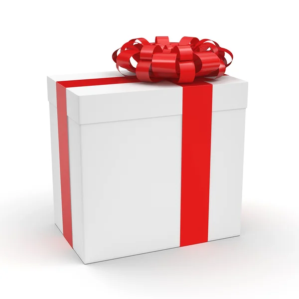 3D rendering White gift box — Stock Photo, Image