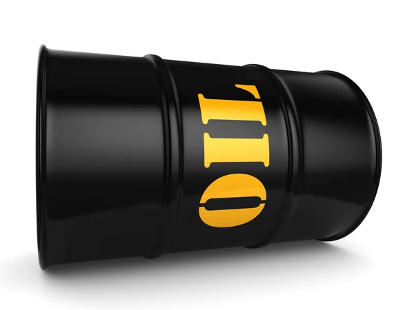 3D рендеринг Black oil barrel — стоковое фото