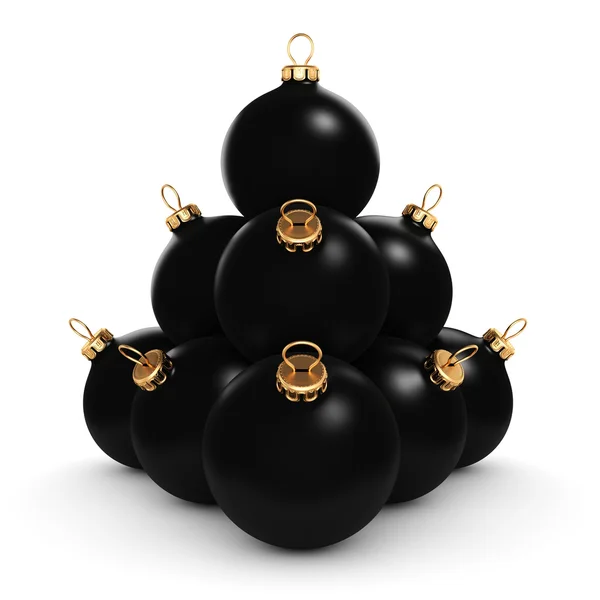 3D renderizado bola de Navidad Negro — Foto de Stock