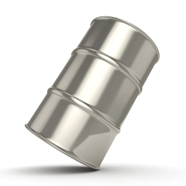 3D rendering Shiny chrome barrel — Stock Photo, Image