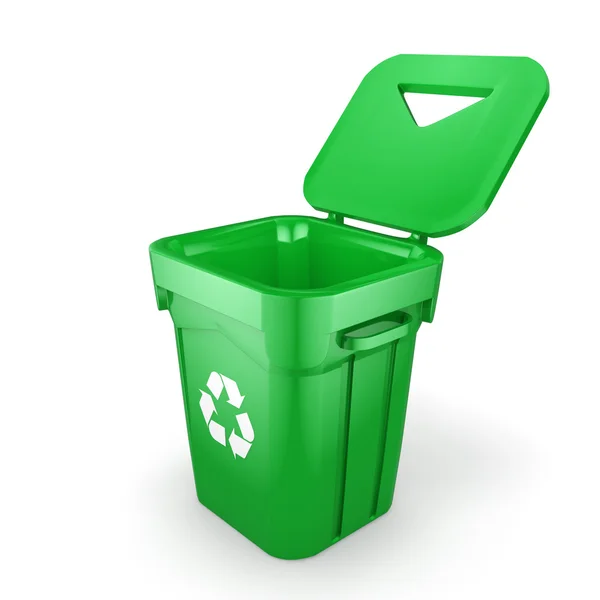 3D-Rendering grüne Recycling-Tonne — Stockfoto