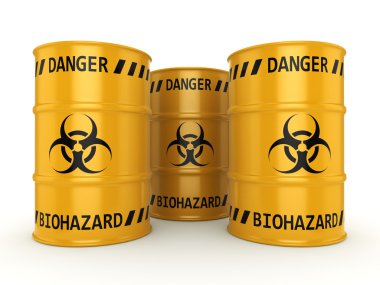 3 boyutlu biyolojik tehlike varilleri oluşturuluyor