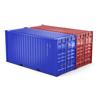 3D render konteynerler
