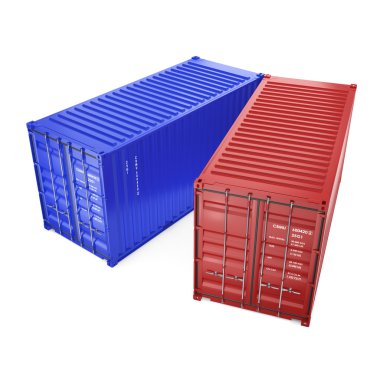 3D render konteynerler