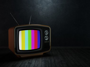 3D render eski tv