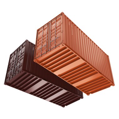 3D render konteynerler