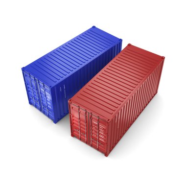 3D render konteynerler