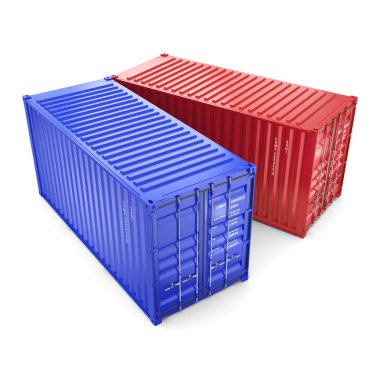 3D render konteynerler