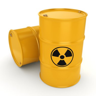 3D render radyoaktif varil