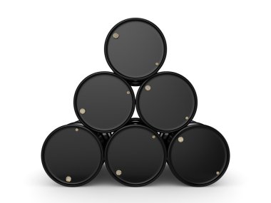 3D render siyah varil