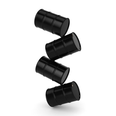 3D render siyah varil