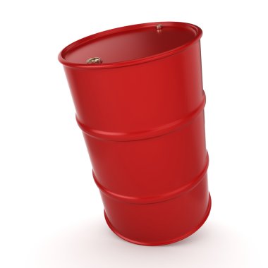 3D Render kırmızı varil