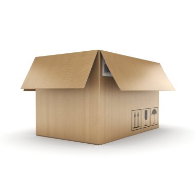 3D render karton kutu