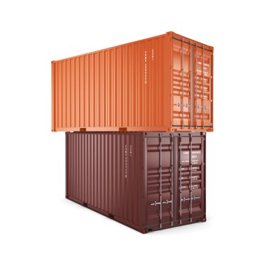 3D render konteynerler