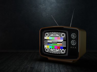 3D render eski tv