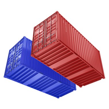 3D render konteynerler