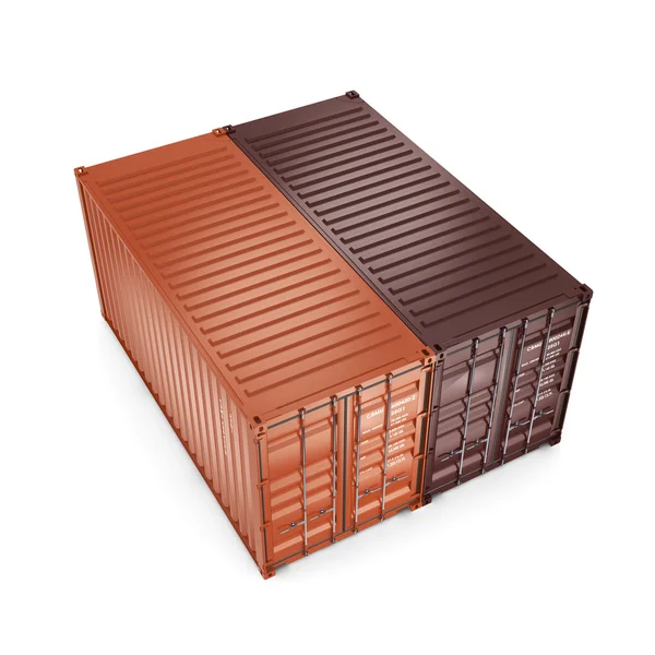 3D render konteynerler — Stok fotoğraf