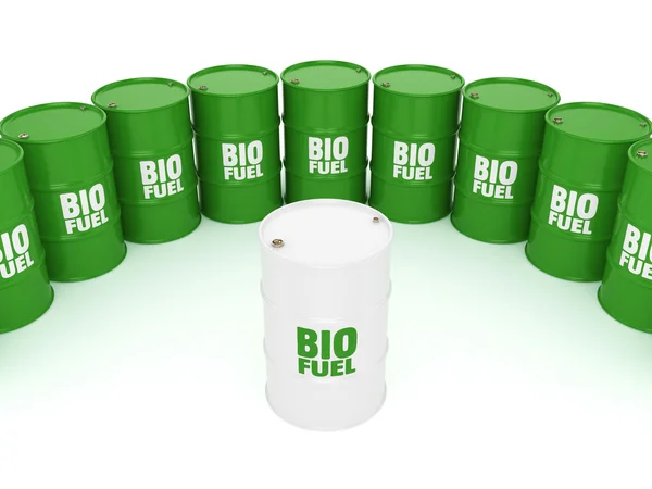 Barriles de representación 3D de biocarburantes —  Fotos de Stock