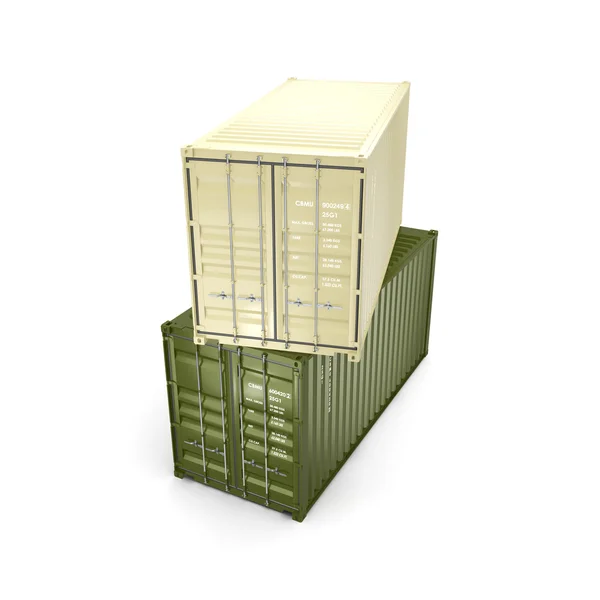 3D render konteyner — Stok fotoğraf