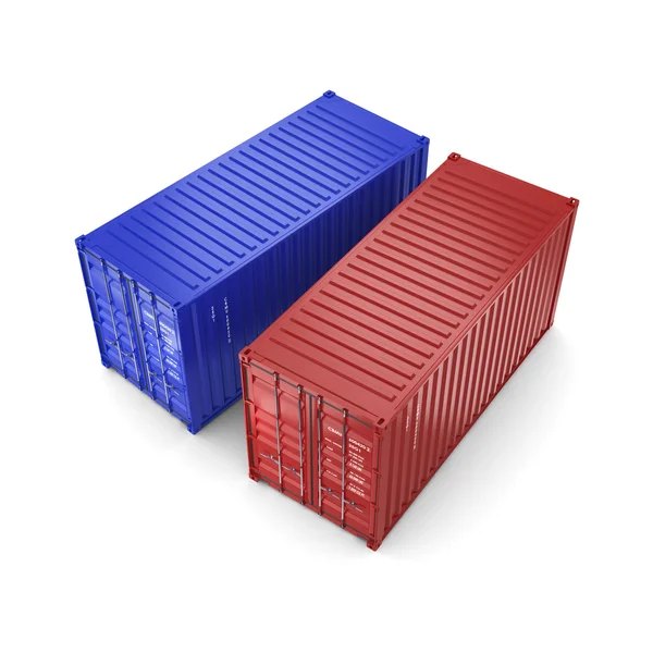 3D render konteynerler — Stok fotoğraf