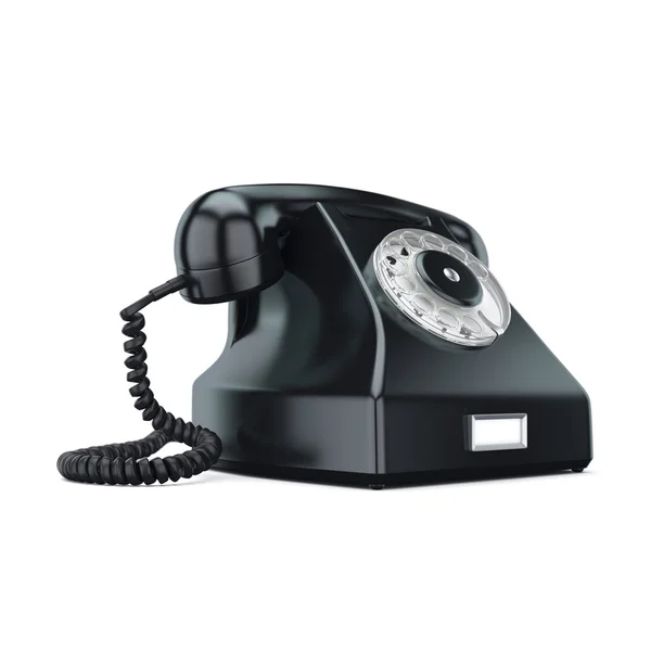 Rendering 3D vecchio telefono nero — Foto Stock