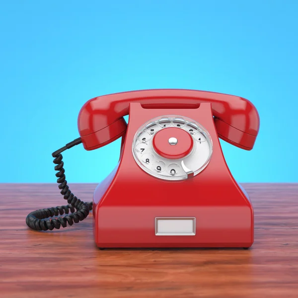 3D vykreslování starý červený telefon — Stock fotografie