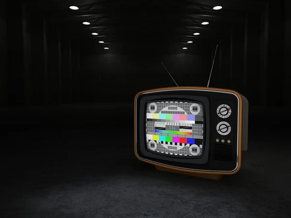 3D render eski tv — Stok fotoğraf