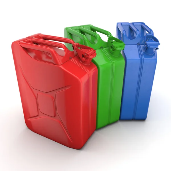 3D rendering jerrycans — Stockfoto